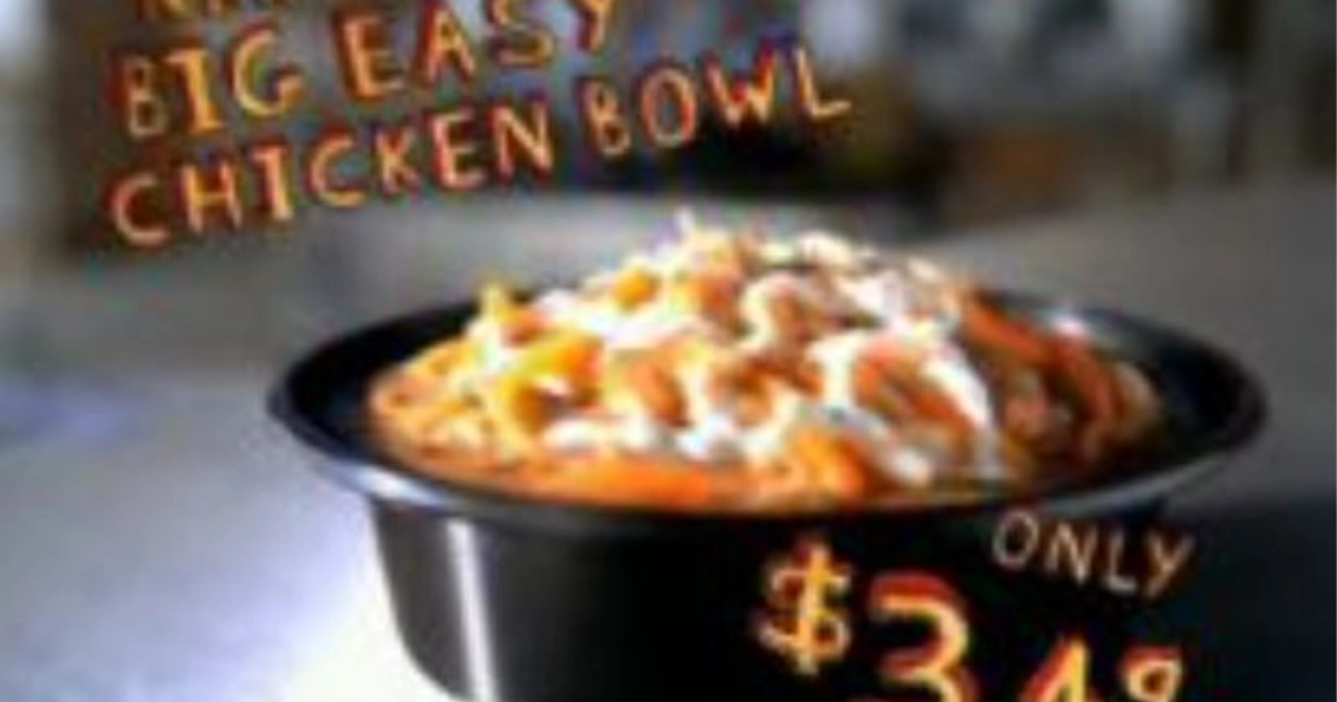 Popeyes Big Easy Chicken Bowl