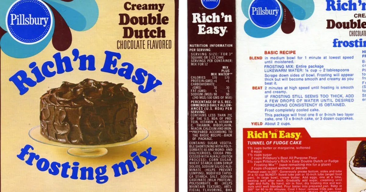 Pillsbury Two Layer Size Double Dutch Fudge Buttercream Frosting Mix