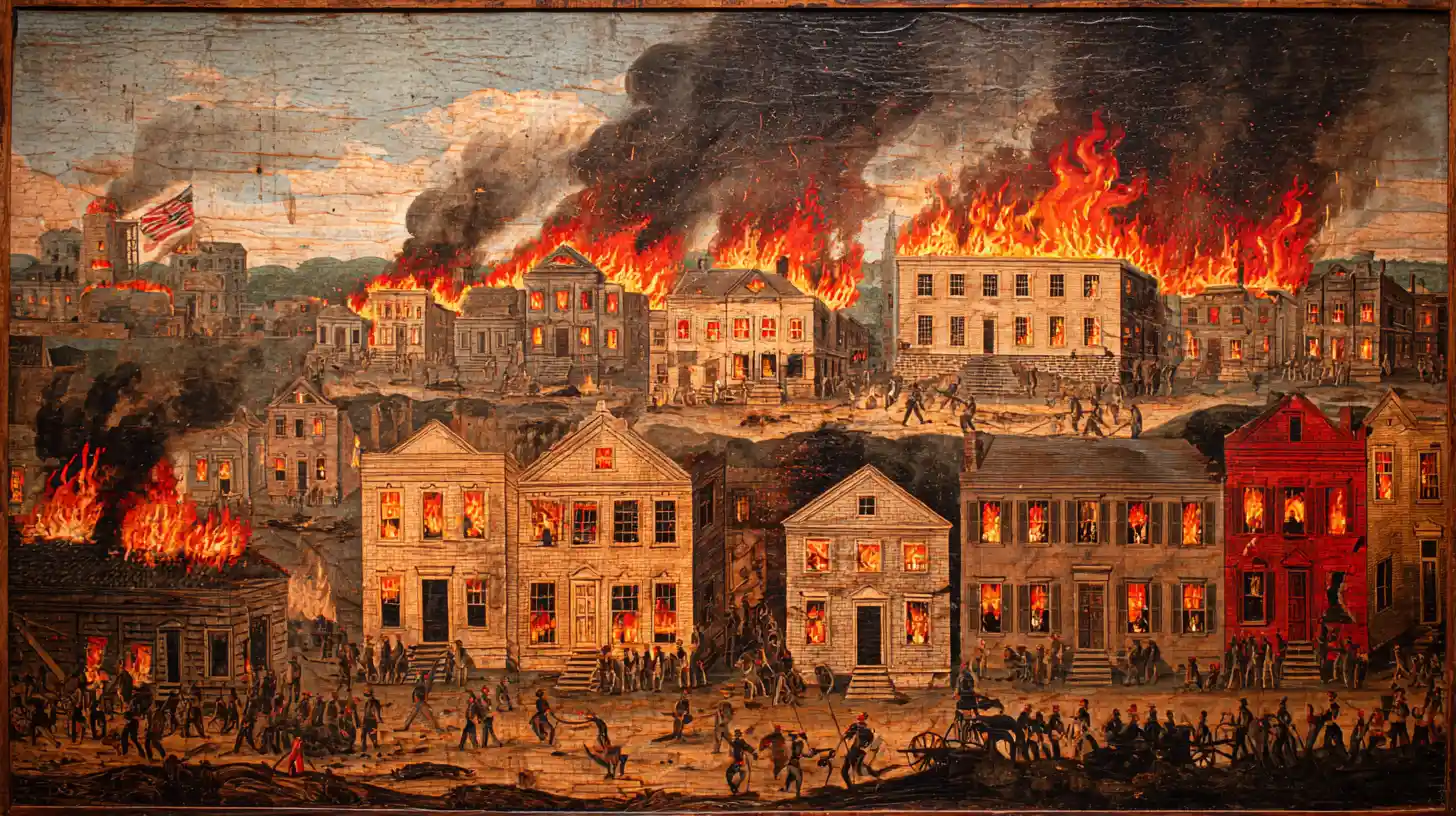 The burning of York © History Oasis THE ATTACK WAS REVENGE BURNING OF YORK