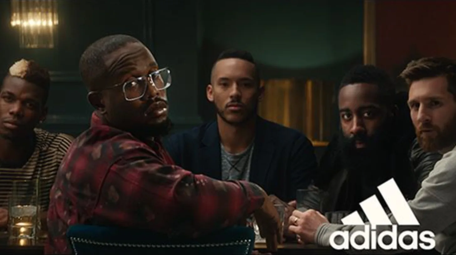 Pogba, Von Miller, Correa, Harden, and Messi at the Calling All Creators table, 2017 / Adidas Paul Pogba, Von Miller, Carlos Correa, James Harden, and Lionel Messi seated at the Calling All Creators table