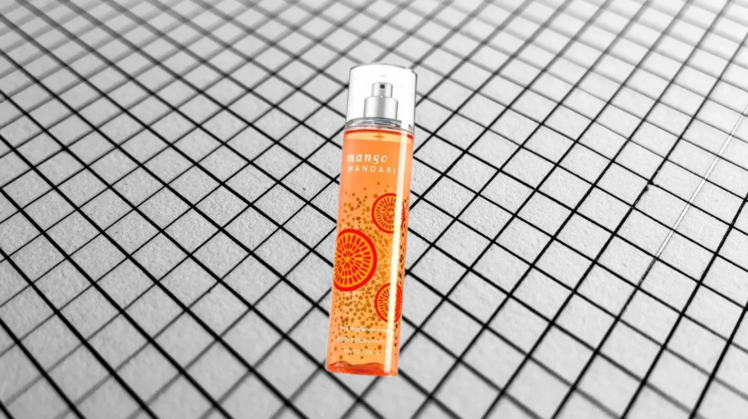 Discontinued 2000s Bath and Body Works Mango Mandarin fragrance mist bottle