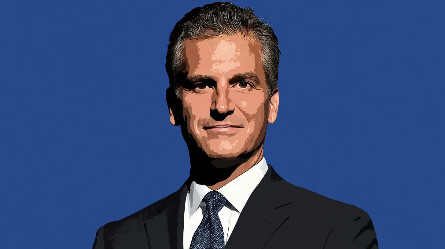 Josh D'Amaro, who joined Disney in 1998 and became its chief executive in 2026 © History Oasis Josh D'Amaro portrait, the Disney CEO who succeeded Bob Iger in 2026, in a dark suit against deep blue