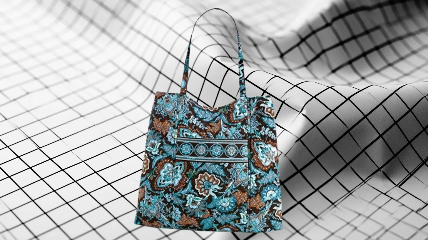 Java Blue pattern — Vera Bradley Retired Vera Bradley Java Blue quilted tote in brown and turquoise paisley