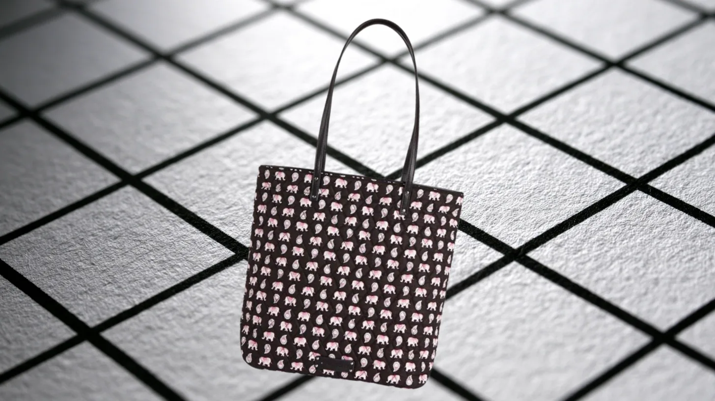 Pink Elephants pattern — Vera Bradley Retired Vera Bradley Pink Elephants tote with pink elephants on a brown ground