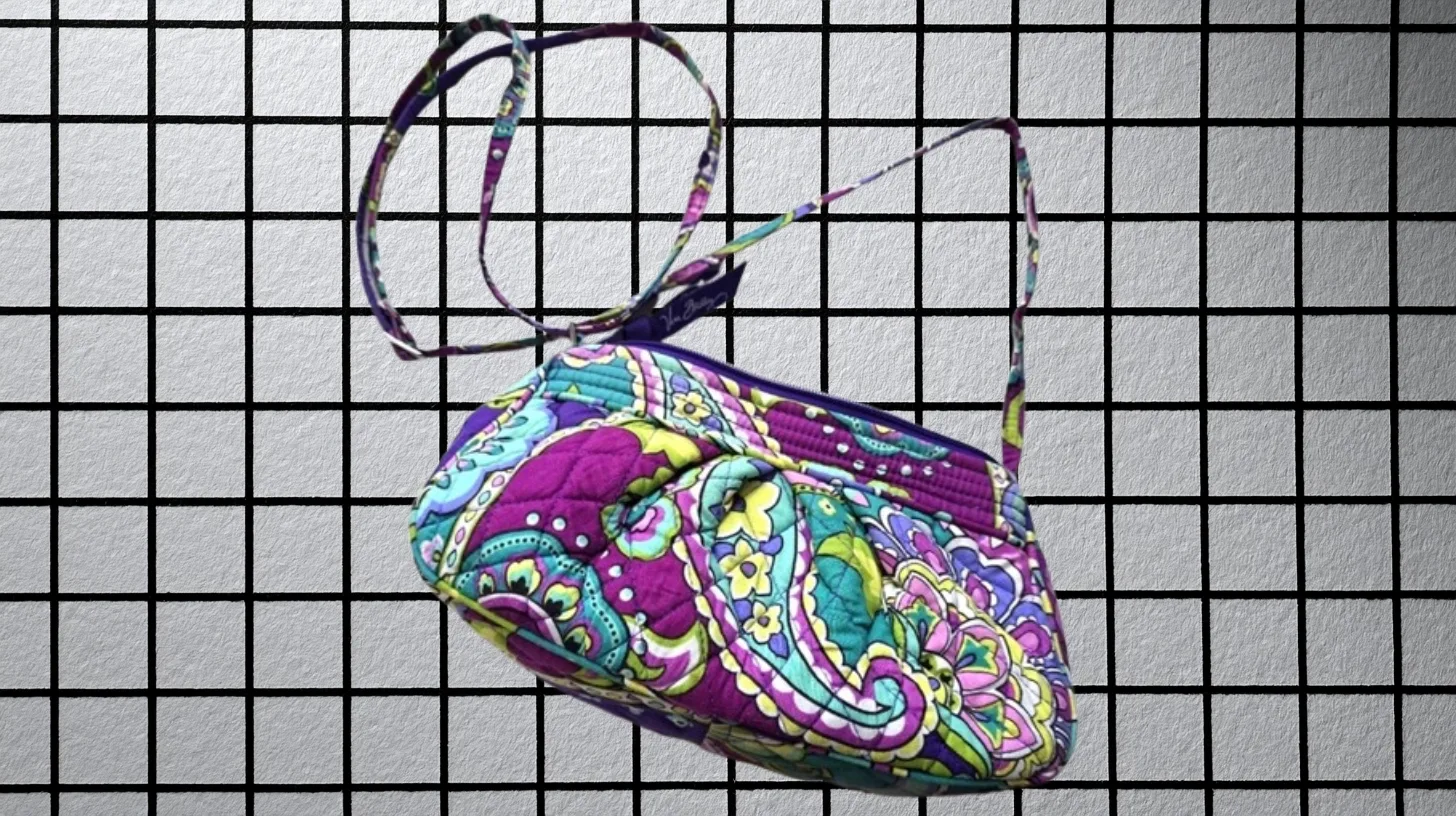 Heather pattern — Vera Bradley Discontinued Vera Bradley Heather crossbody bag in magenta and teal paisley